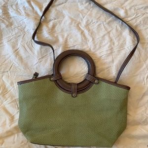 Croft & Barrow Olive Green Woven Bag